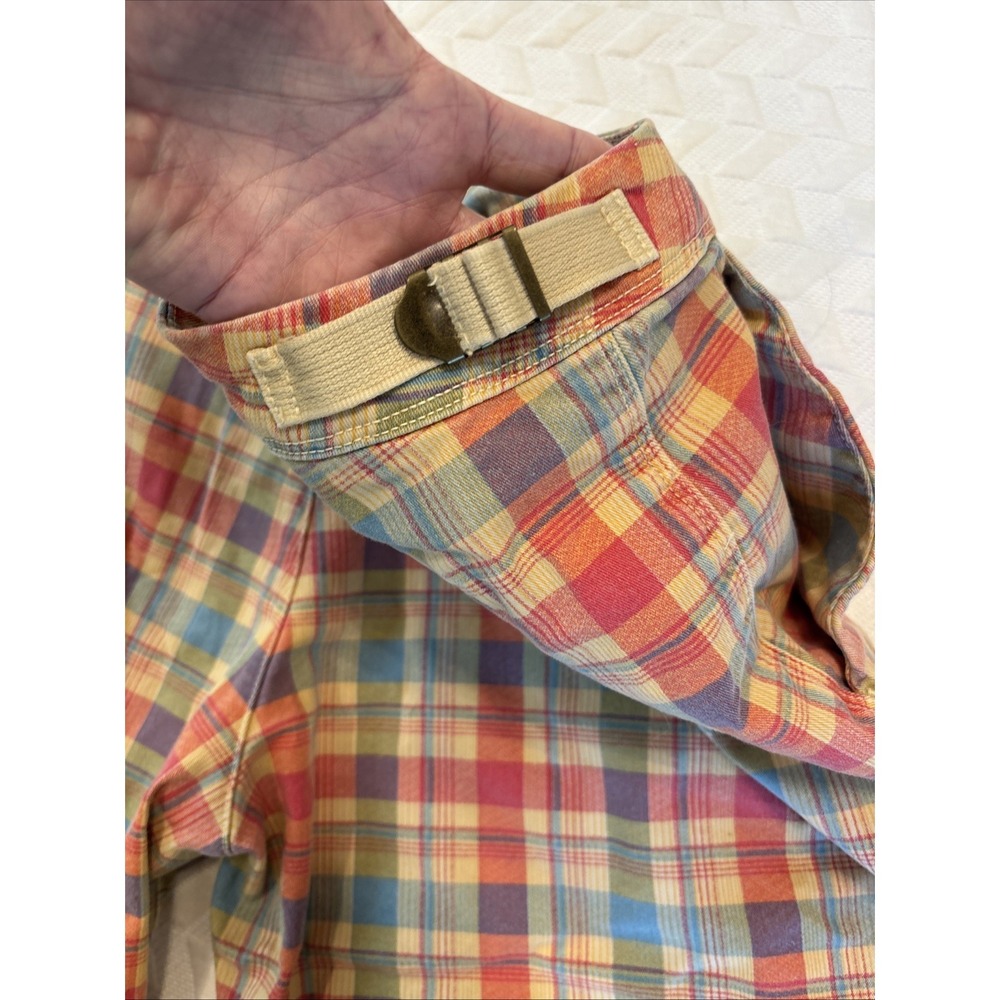 Psycho Bunny Embroidered Logo Plaid Golf Chino Shorts Men Size 38 Adjustable - Picture 6 of 10